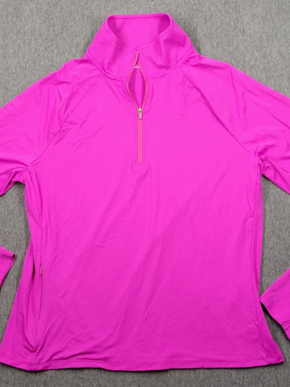 Womens 3/4 zip, Lands End, medium, magenta, like new
